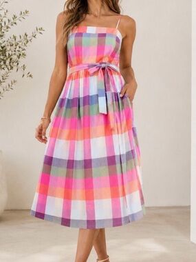 Kate Spade x Target Muti-Color Plaid Midi Dress